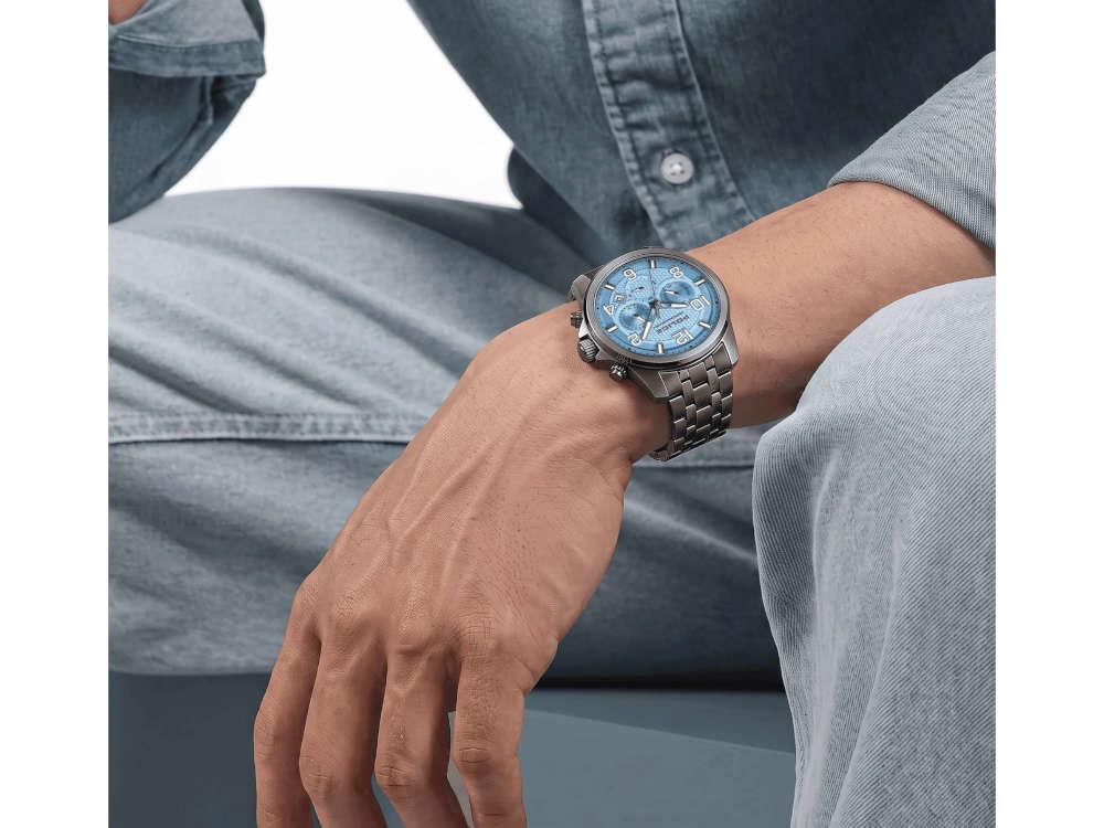 Montre à Quartz Police Belem, PVD, 43 mm, Bleu, PEWGI0000302