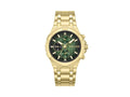 Montre à Quartz Police Guardian, PVD Or, 42 mm, Vert, PEWGK0082003