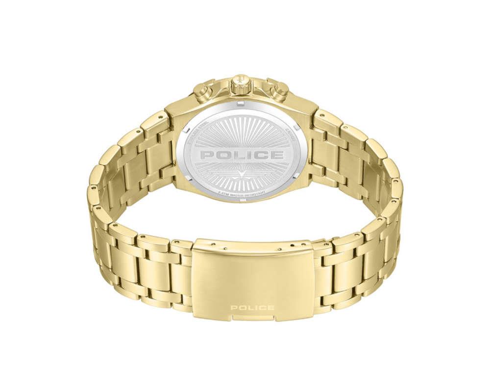 Montre à Quartz Police Guardian, PVD Or, 42 mm, Vert, PEWGK0082003