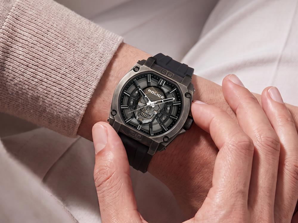 Montre à Quartz Police Norwood-Skull, 45 mm, Noir, PEWGM0001201