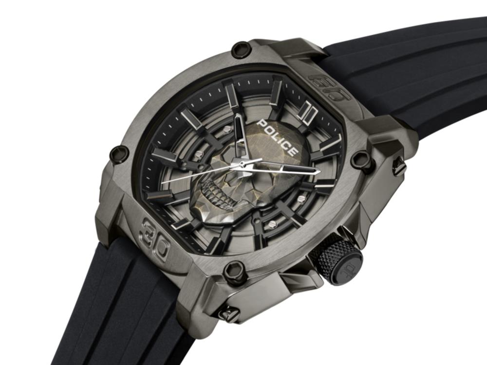 Montre à Quartz Police Norwood-Skull, 45 mm, Noir, PEWGM0001201