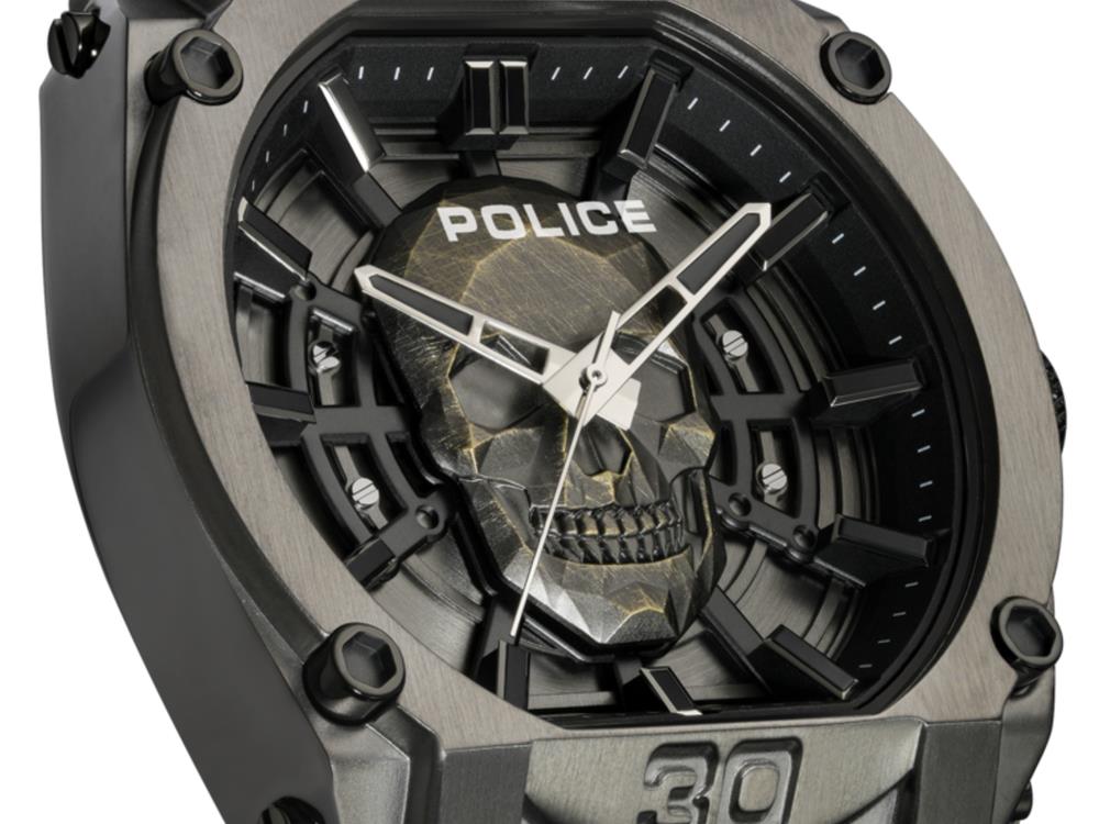 Montre à Quartz Police Norwood-Skull, 45 mm, Noir, PEWGM0001201
