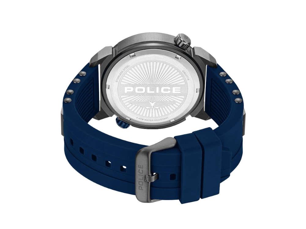 Montre à Quartz Police Boa, PVD, 48 mm, Bleu, PEWGM0071803