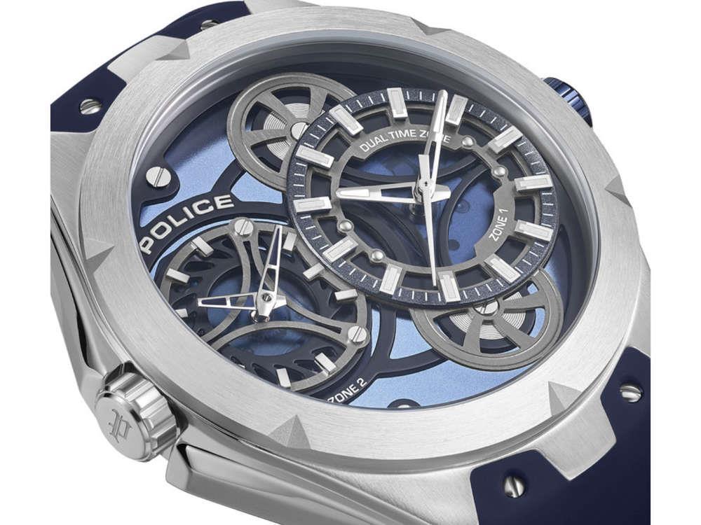 Montre à Quartz Police Scepter, 46 mm, Bleu, PEWGM0081703