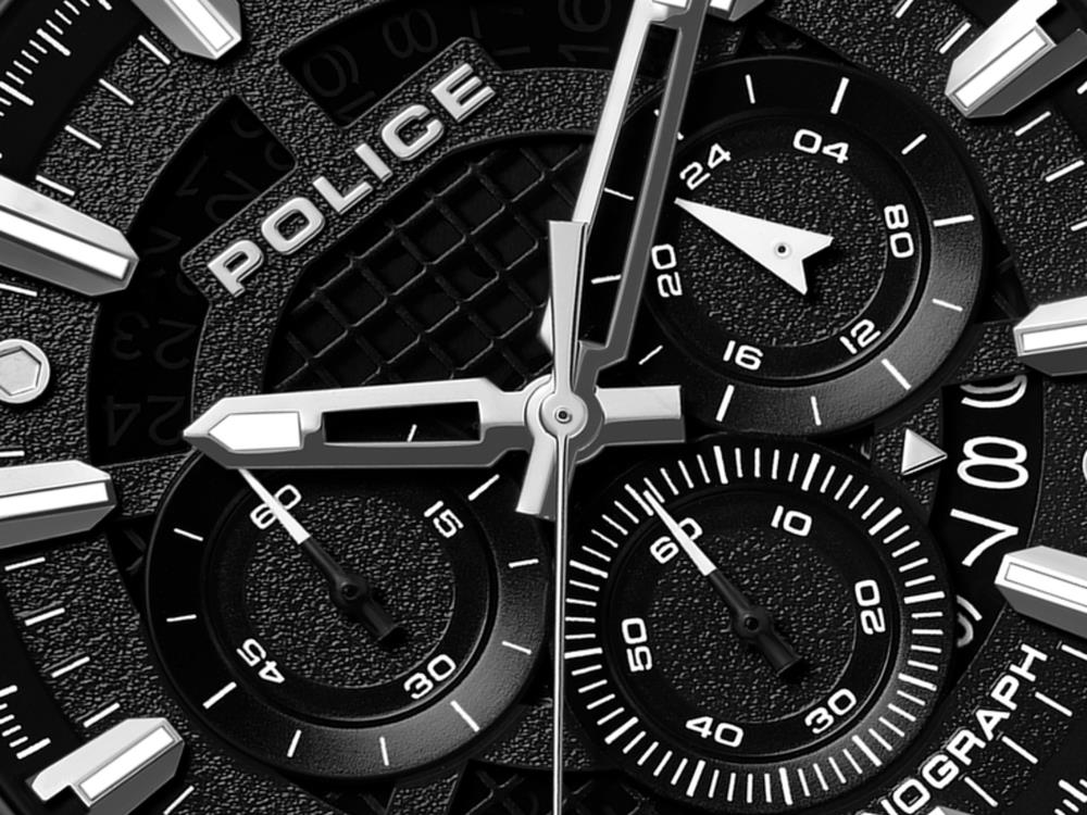 Montre à Quartz Police Uros, 45 mm, Noir, PEWGO0000601