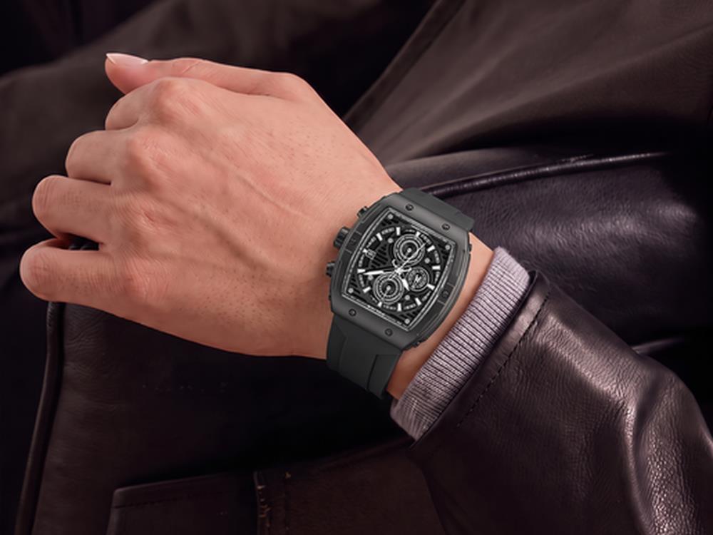 Montre à Quartz Police Connector, 46 mm, Noir, PEWGO0000702