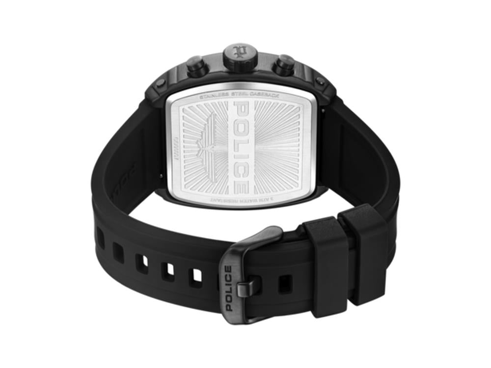 Montre à Quartz Police Connector, 46 mm, Noir, PEWGO0000702