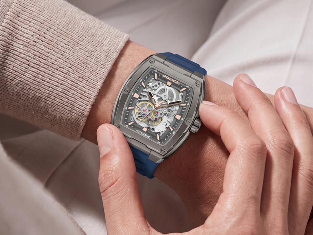 Montre Automatique Police Skeletor, 42 mm, Gris, PEWGR0000902