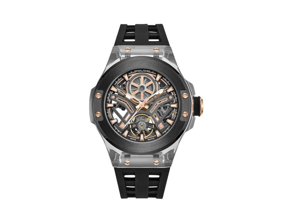 Montre Automatique Police Cyclone, PVD, 43 mm, Noir, PEWGR0082202