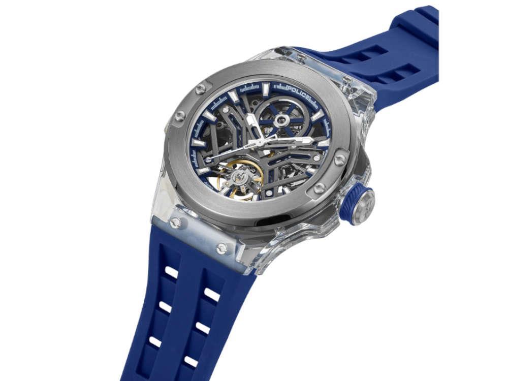 Montre Automatique Police Cyclone, 43 mm, Bleu, PEWGR0082204