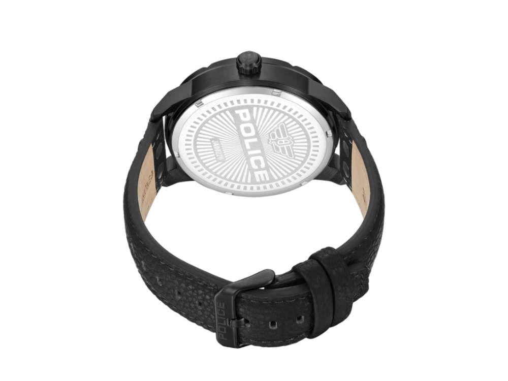 Montre à Quartz Police Huntley, PVD, 48 mm, Noir, PEWJA0022001