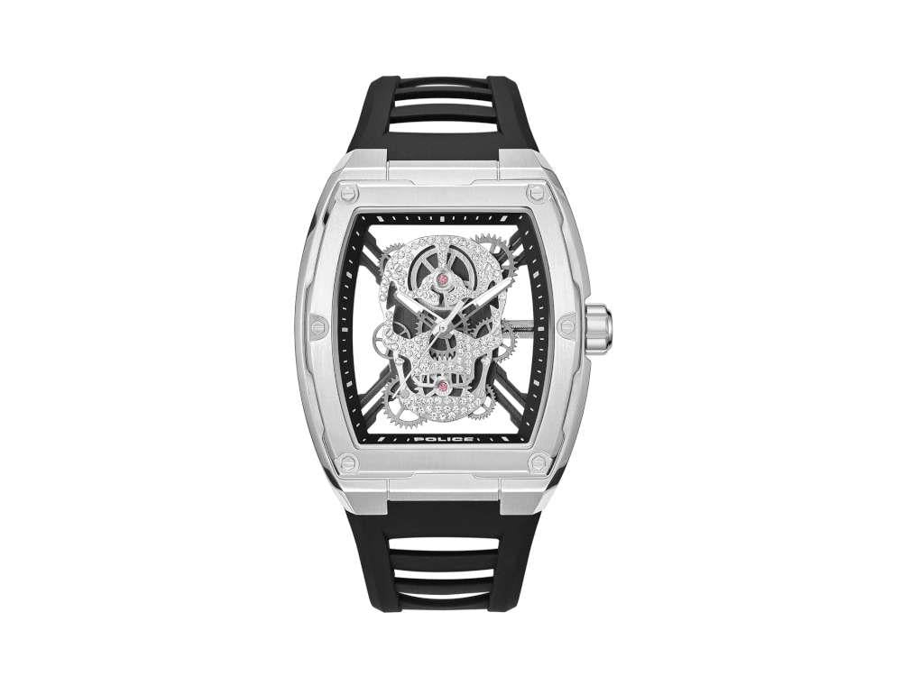 Montre à Quartz Police Cranium, 42 mm, Gris, PEWJM0081301