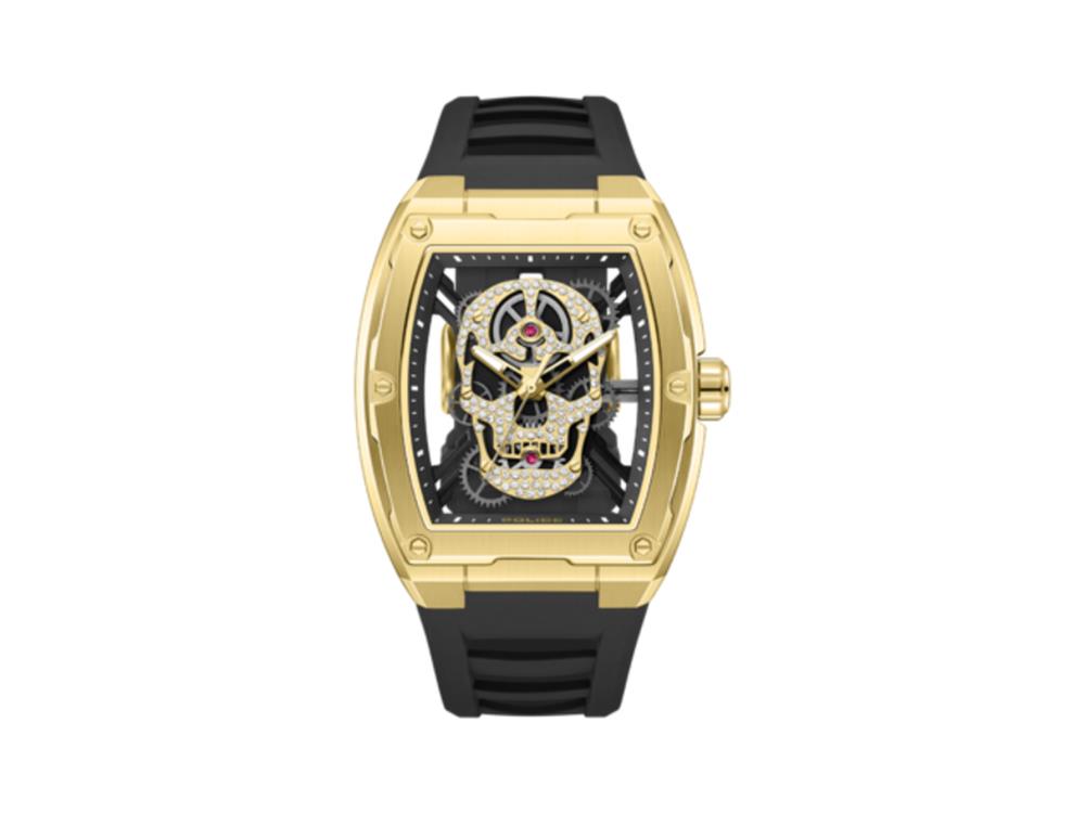 Montre à Quartz Police Cranium, 42 mm, Noir, PEWJM0081303