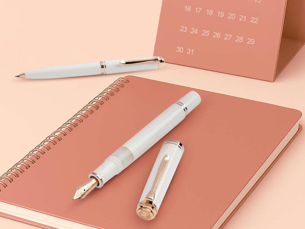 Stylo bille Pelikan K600 White & Rose Gold, Édition Spéciale, 300014588