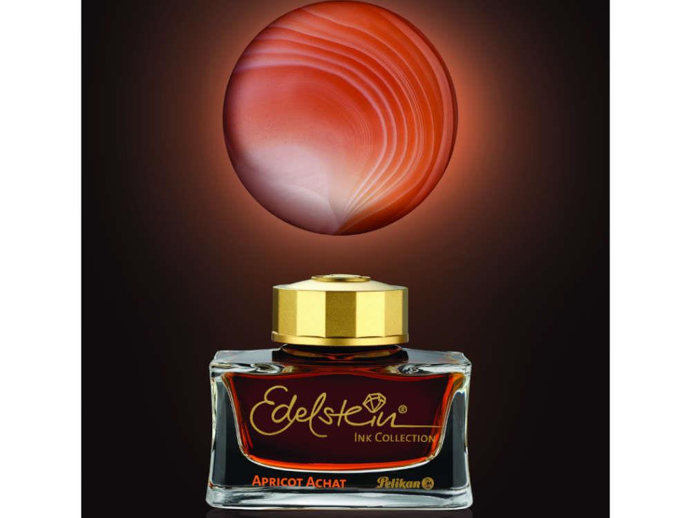 Encrier Pelikan Edelstein Apricot Achat 2025, 50ml, Orange,
