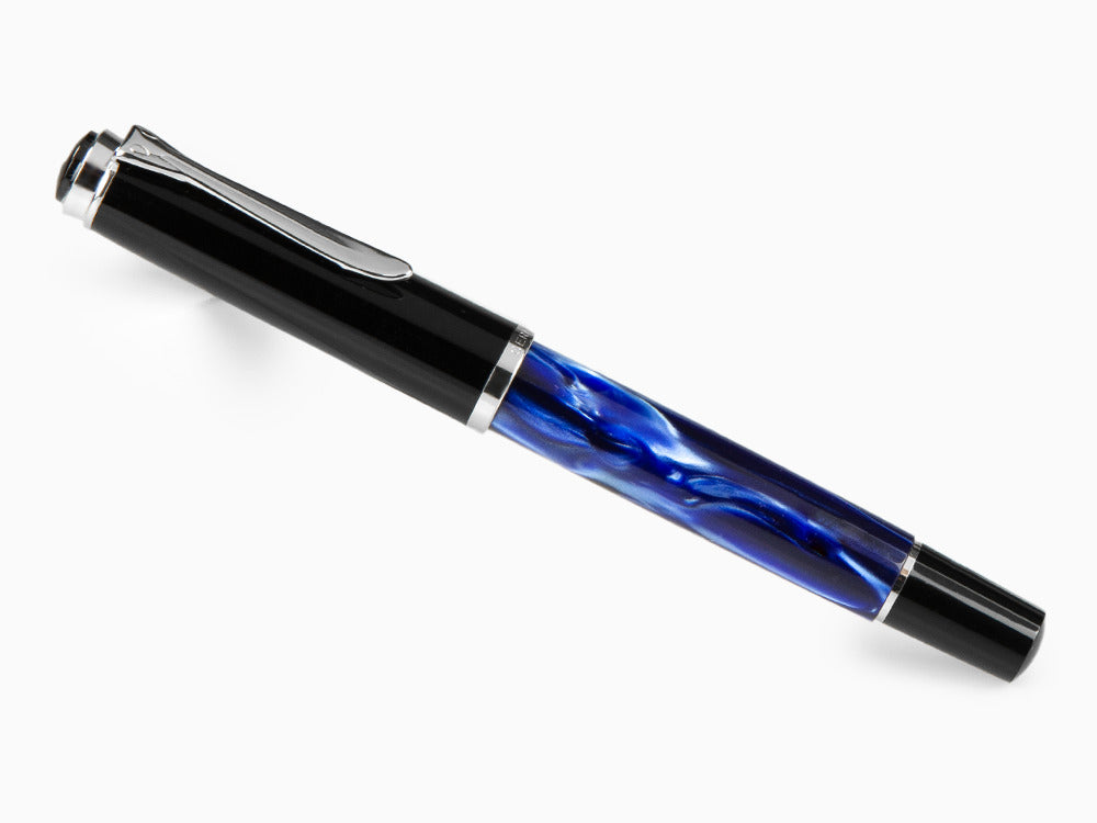 Stylo Plume Pelikan Classic M205, Marbre Bleu, Chrome, 801973