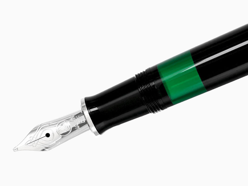 Stylo Plume Pelikan 405, Résine Noire, Attributs argent, 924423