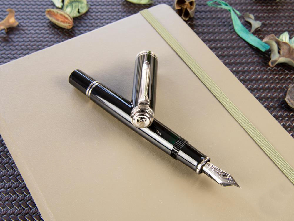 Stylo Plume Pelikan Souverän M 805 Noir-Argenté, 925446