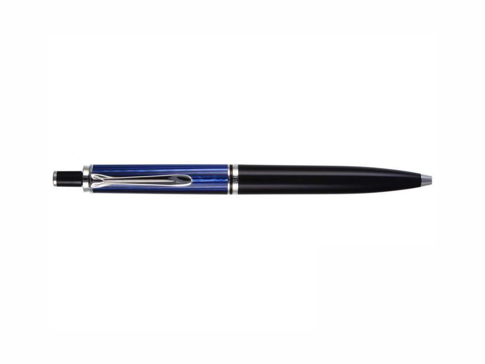 Stylo bille Pelikan K405, Noir et bleu, Attributs argent, 932715