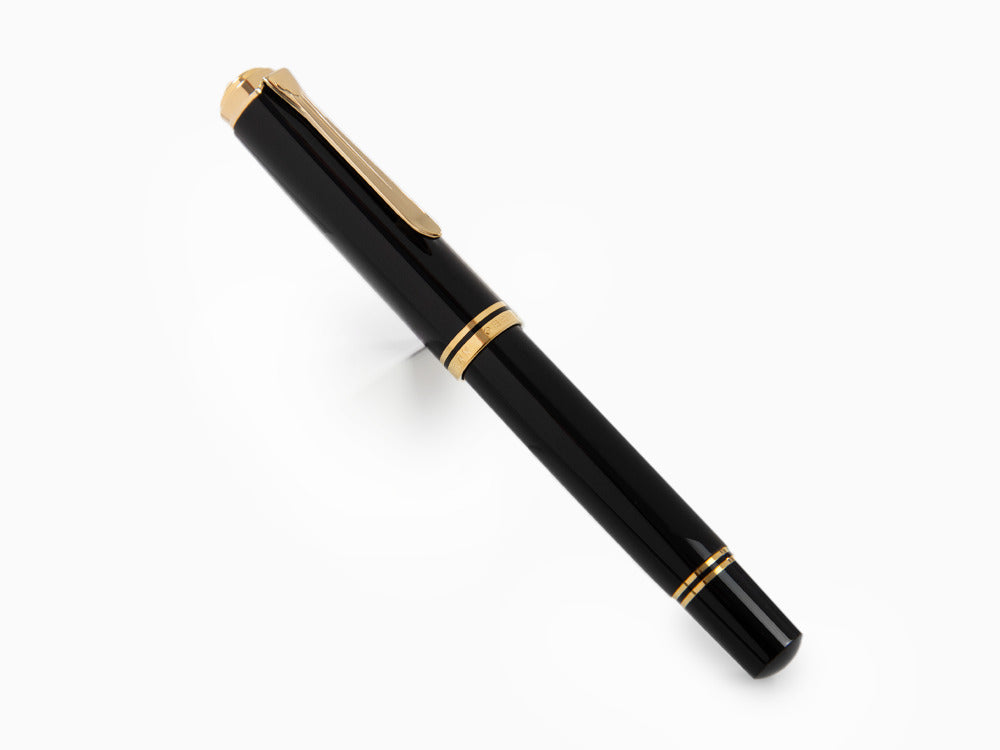 Stylo Plume Pelikan M1000, Résine Noire, Attributs or, 987396