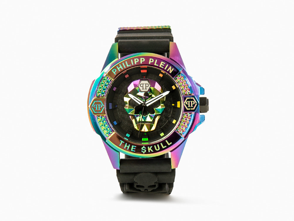 Montre à Quartz Philipp Plein The Skull Rainbow , PVD, Noir, 44 mm, PWAAA2123