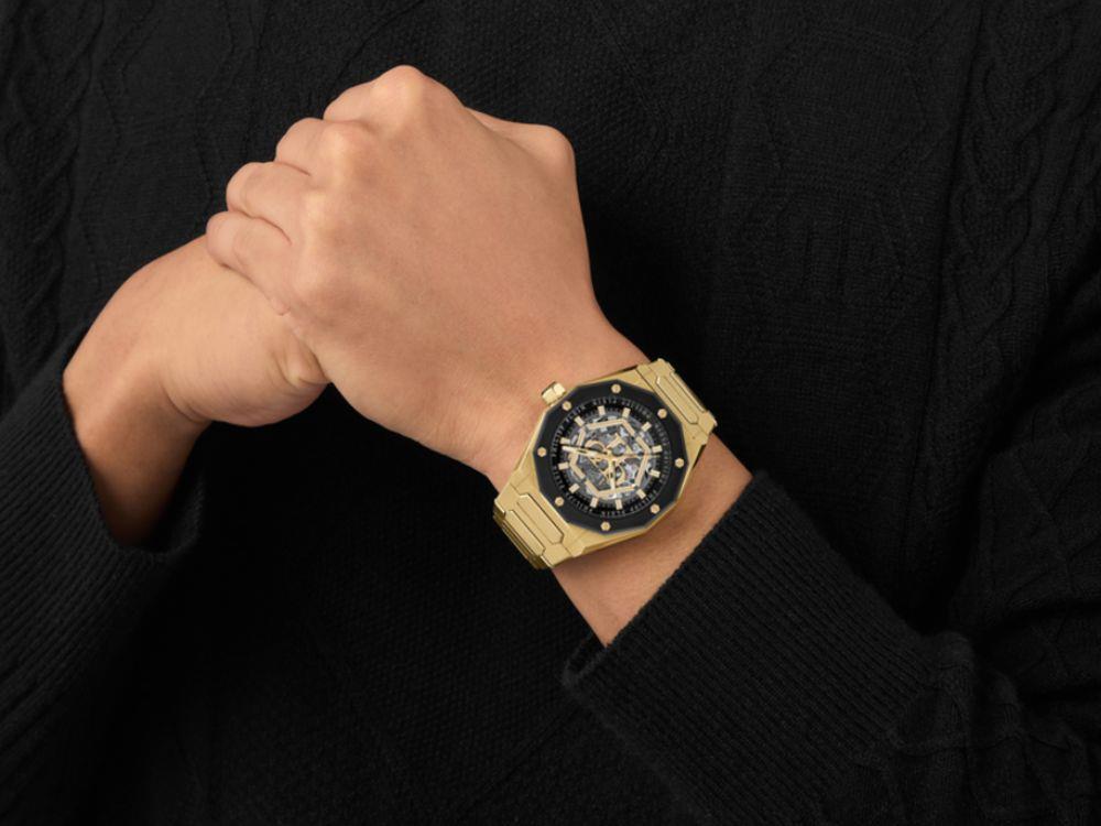 Montre Automatique Philipp Plein Deluxe, Noir, 44 mm, Verre minéral, PWAHA0226
