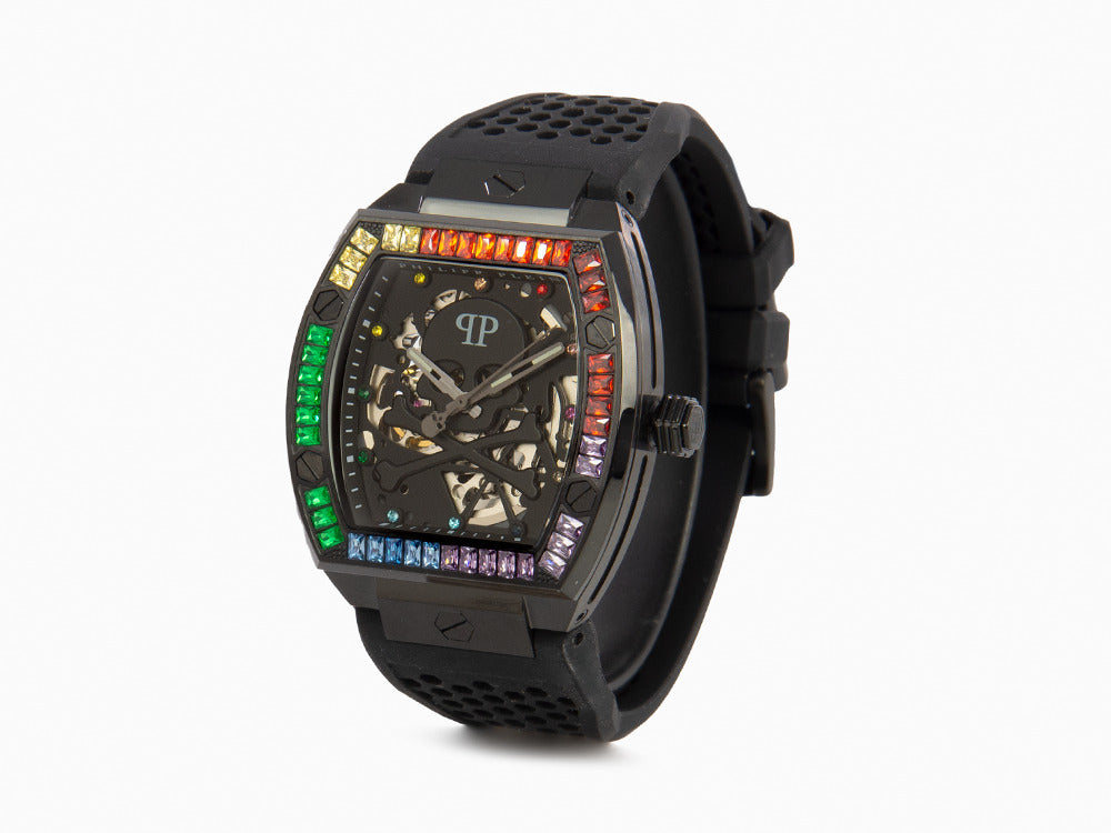 Montre Automatique Philipp Plein The Skeleton, PVD, Noir, 44 mm, PWBAA0621