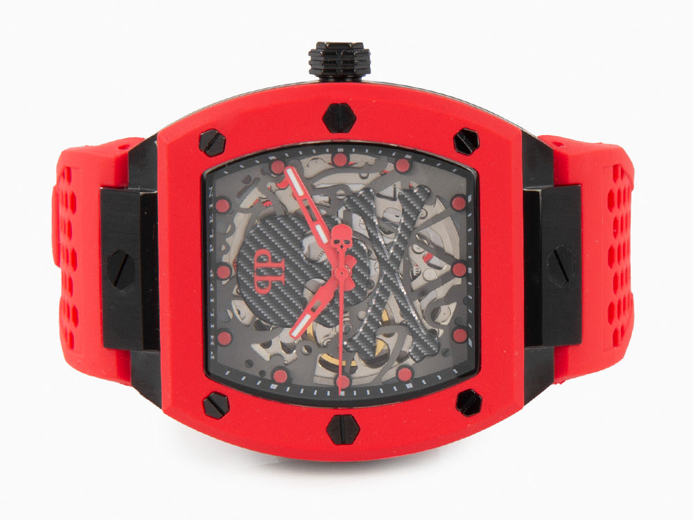 Montre Automatique Philipp Plein The Skeleton, PVD, Gris, 44 mm, PWBAA2224