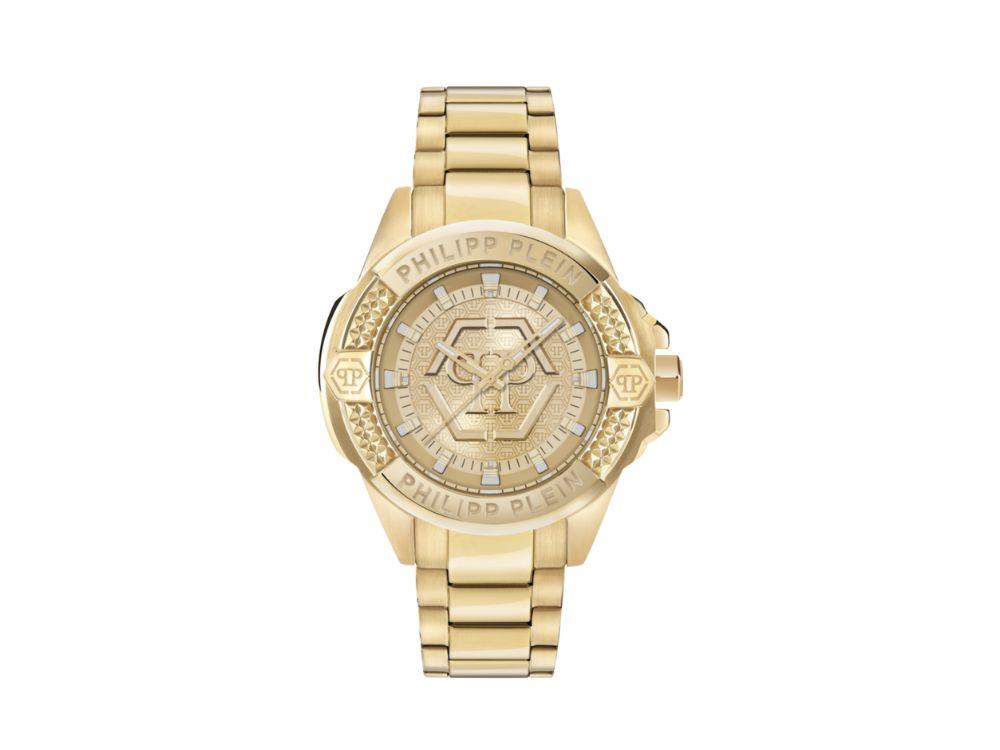 Montre à Quartz Philipp Plein Majesty, Doré, 45 mm, Verre minéral, PWBHA0726