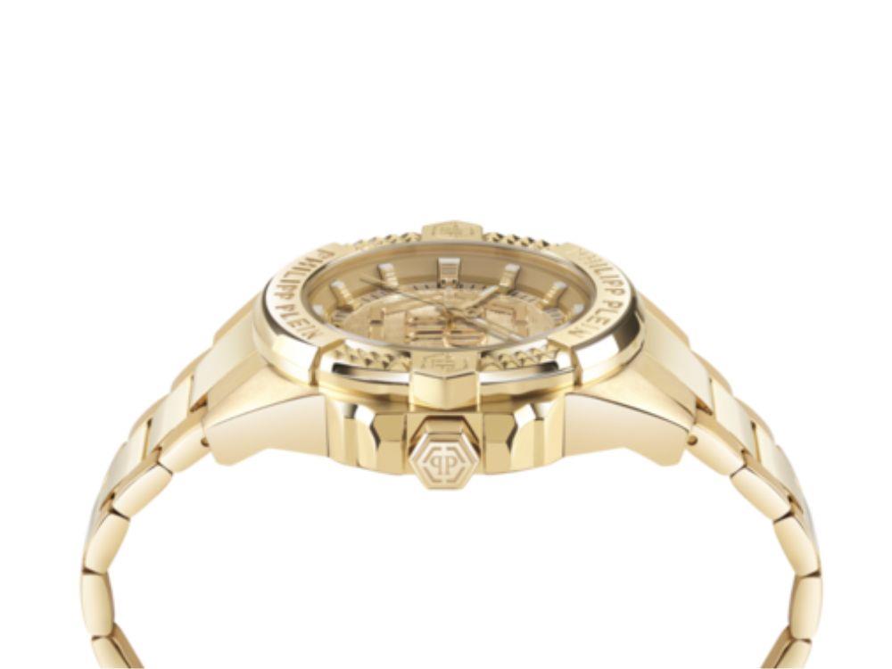 Montre à Quartz Philipp Plein Majesty, Doré, 45 mm, Verre minéral, PWBHA0726