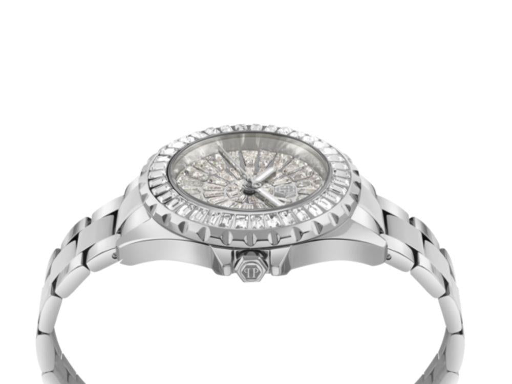 Montre à Quartz Philipp Plein Heaven, Argent, 34 mm, Verre minéral, PWEHA0326