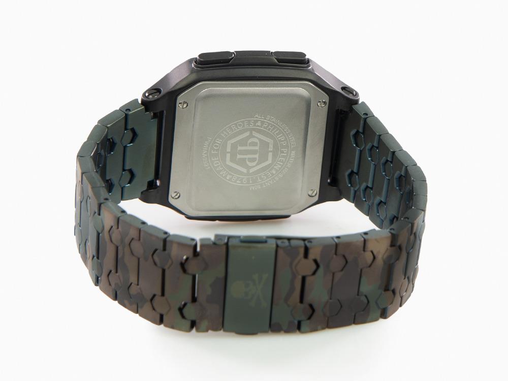 Montre à Quartz Philipp Plein Hyper Shock, Noir, 44 mm, Verre minéral, PWHAA0921