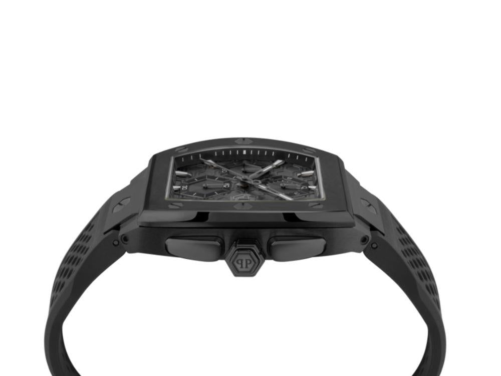 Montre à Quartz Philipp Plein The Hexagon Phantom Chrono, Noir, PWHHA0326