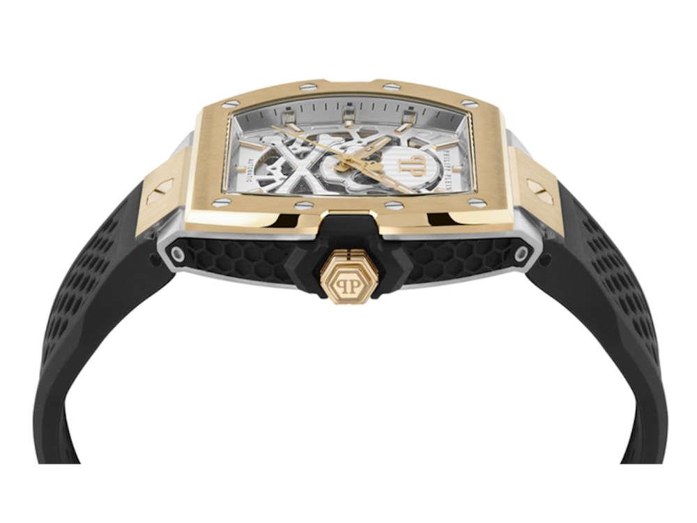 Montre automatique Philipp Plein The Skeleton 2.0, IP doré, 44mm, PWJFA0825