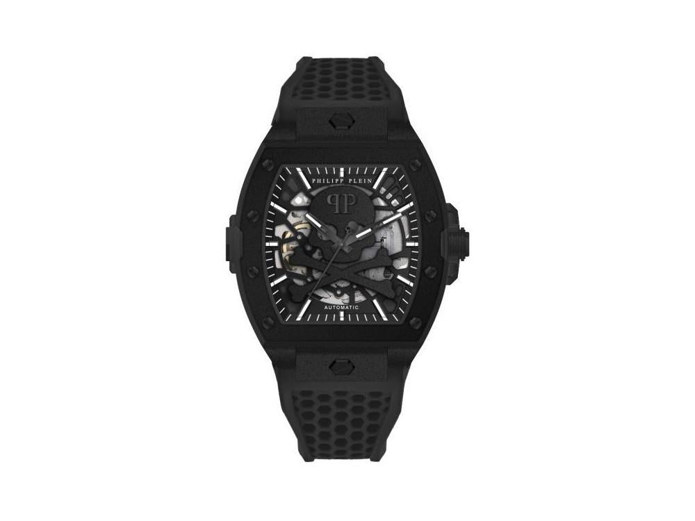Montre Automatique Philipp Plein The Skeleton Frosted, Noir, 44 mm, PWJFA1125