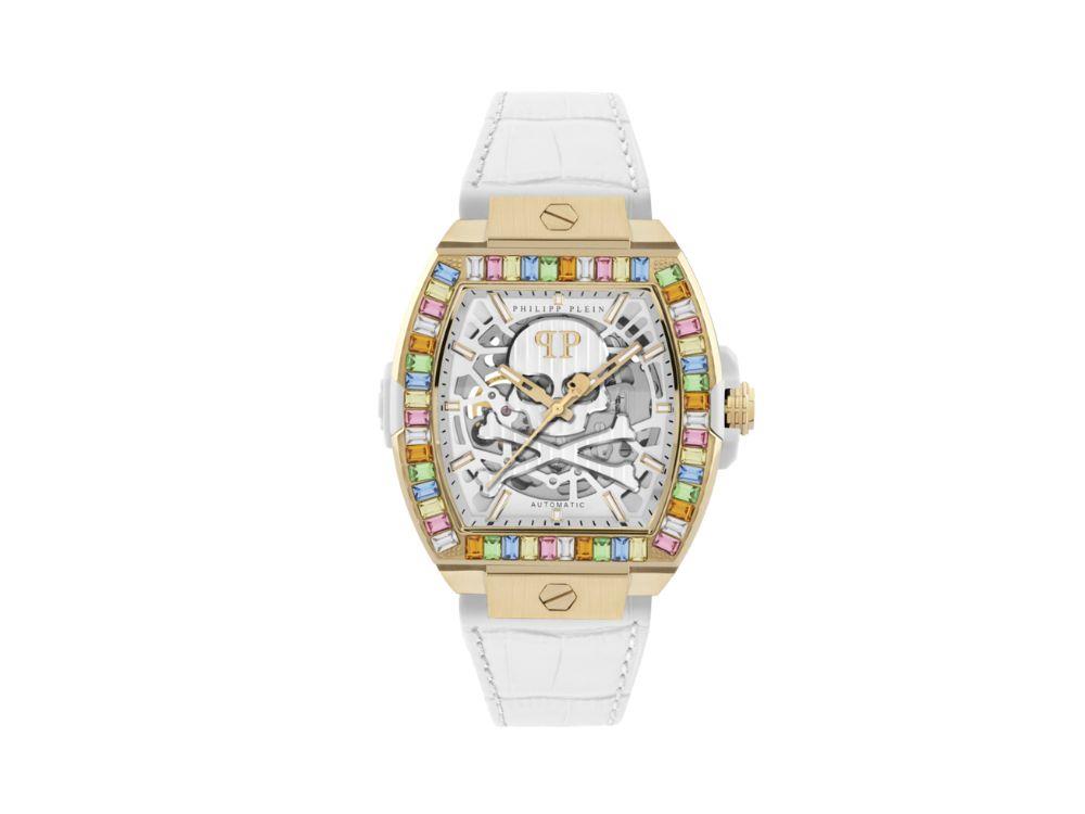 Montre Automatique Philipp Plein The Skeleton Baguettes, Blanc, PWJHA0326