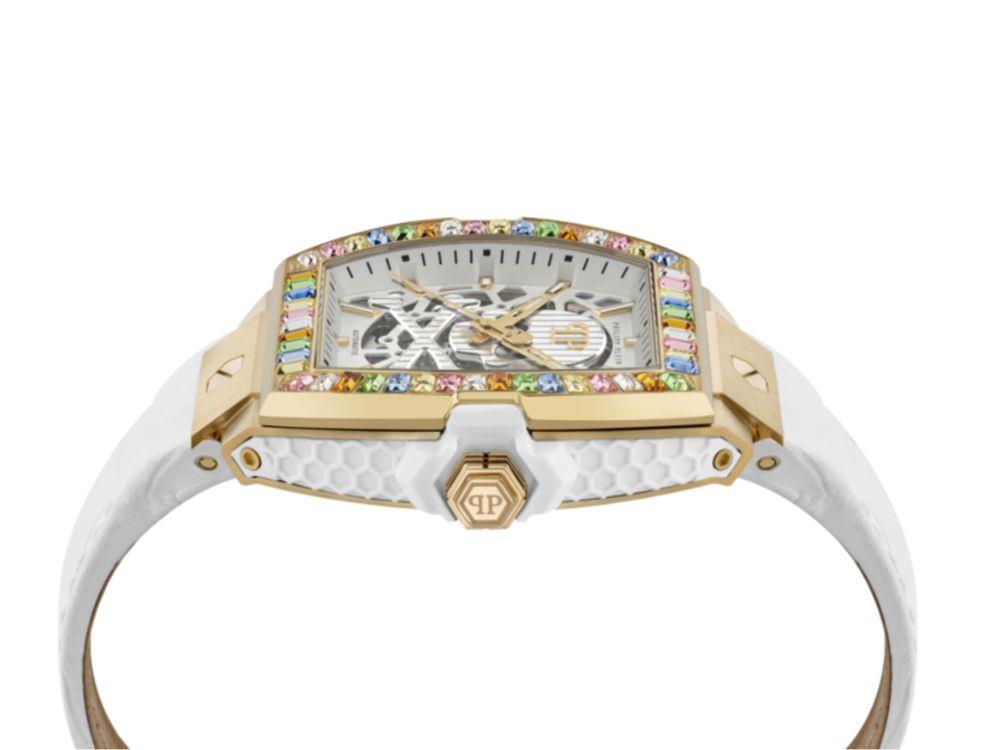 Montre Automatique Philipp Plein The Skeleton Baguettes, Blanc, PWJHA0326