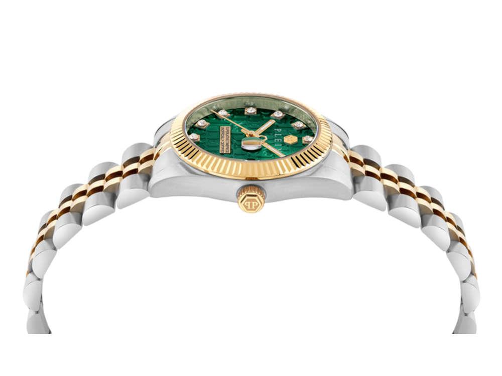 Montre Quartz Philipp Plein Date Superlative, Verte, 28 mm, PWNFA0325