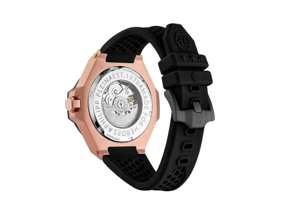 Montre Automatique Philipp Plein Skeleton Royal, PVD Or, Noir, 46 mm, PWPFA0224