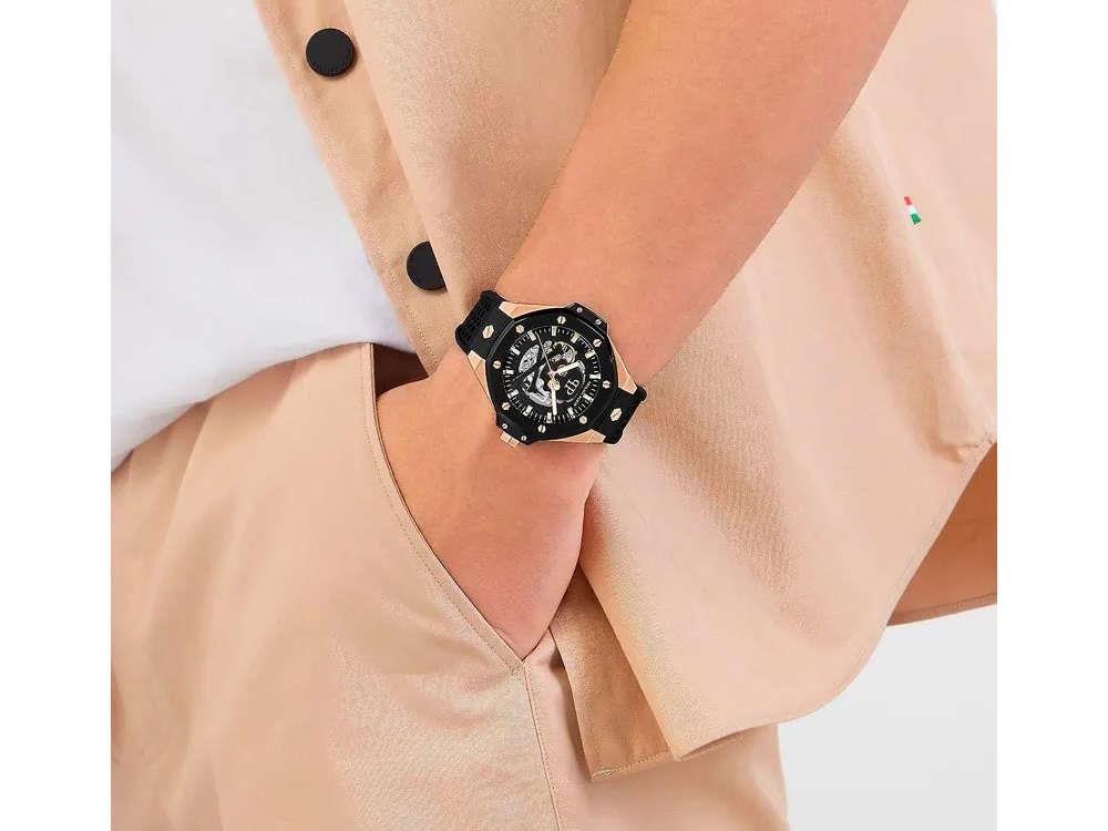 Montre Automatique Philipp Plein Skeleton Royal, PVD Or, Noir, 46 mm, PWPFA0224