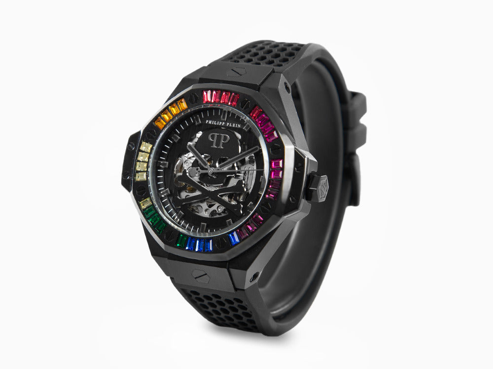 Montre Automatique Philipp Plein Skeleton Royal, PVD, Noir, 46 mm, PWPFA0424