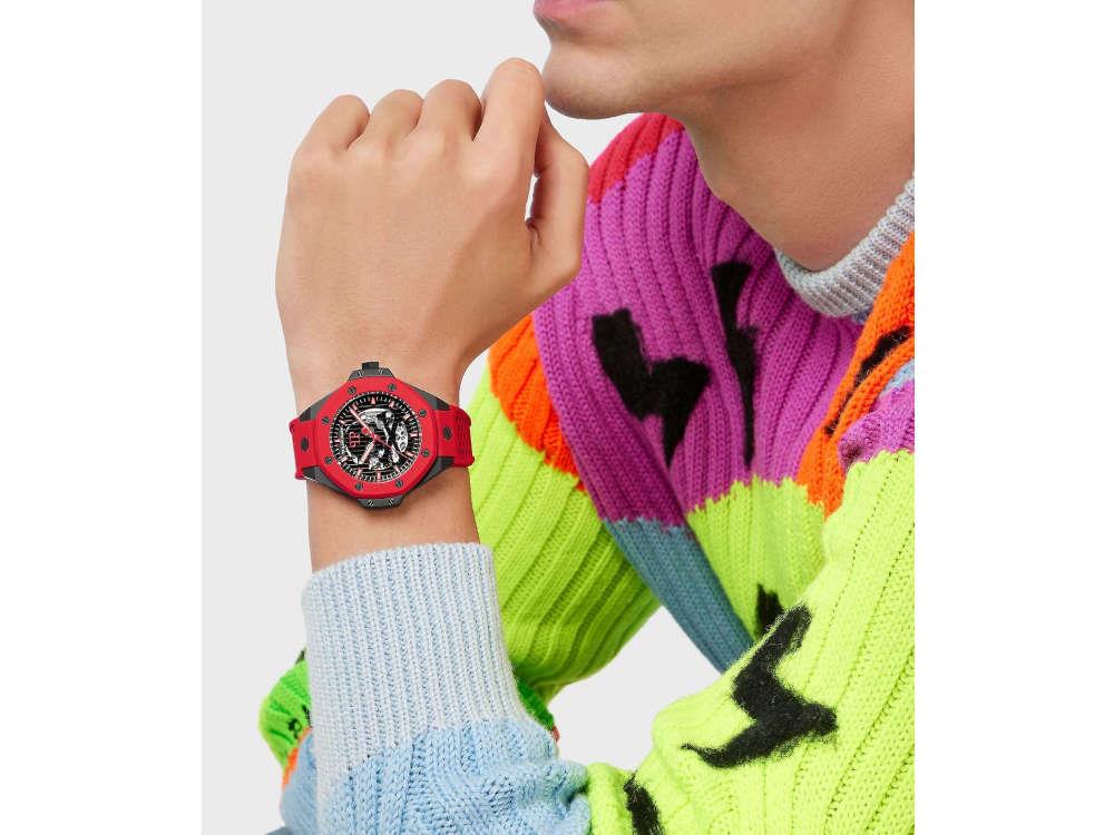 Montre Automatique Philipp Plein Skeleton Royal, PVD, Noir, 46 mm, PWPFA0524