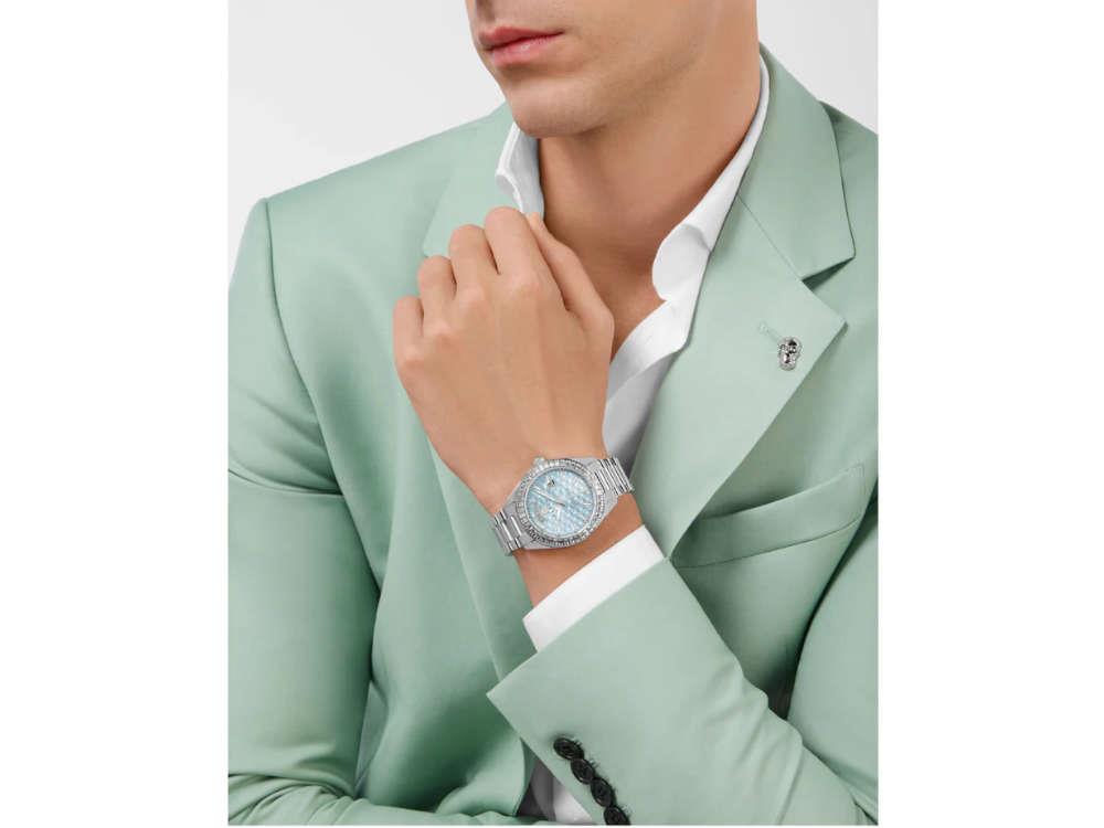 Montre à Quartz Philipp Plein Date Superlative, Bleu, 42 mm, PWPNA0524
