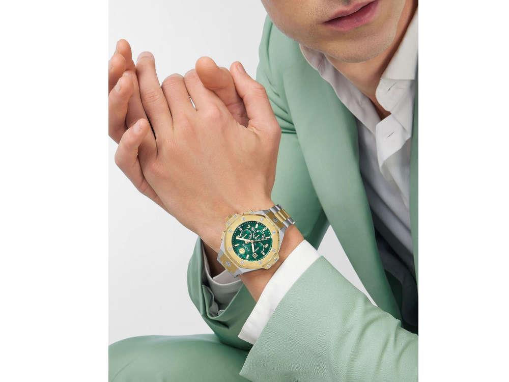 Montre à Quartz Philipp Plein Chrono Royal, PVD Or, Vert, 46 mm, PWPRA0324