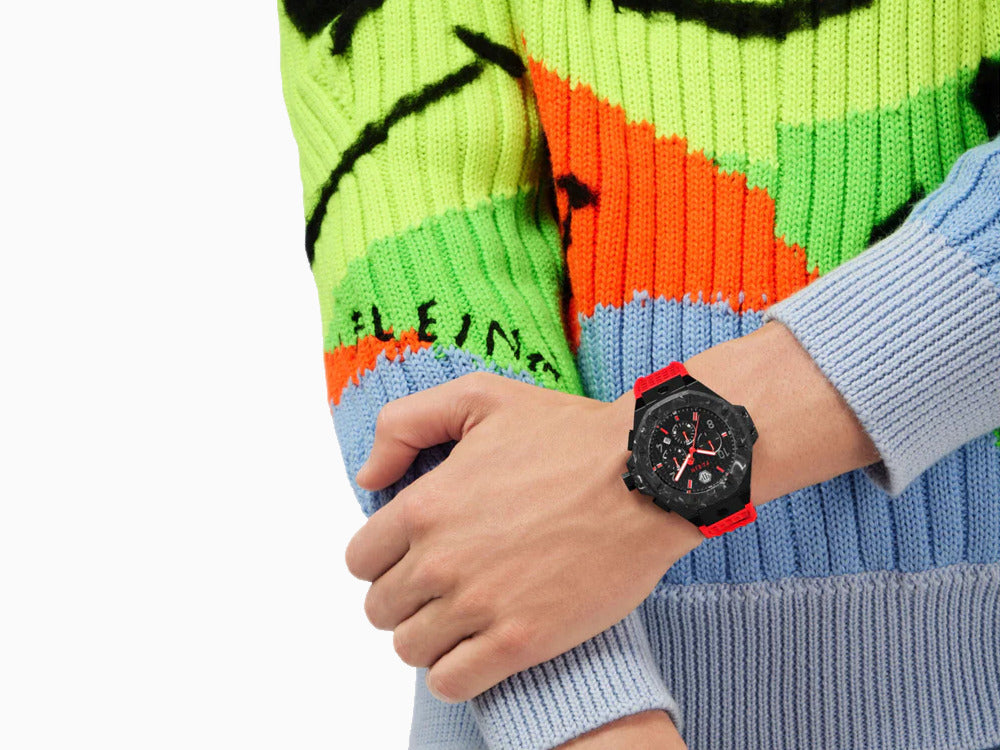 Montre à Quartz Philipp Plein Chrono Royal, PVD, Noir, 46 mm, PWPRA0724
