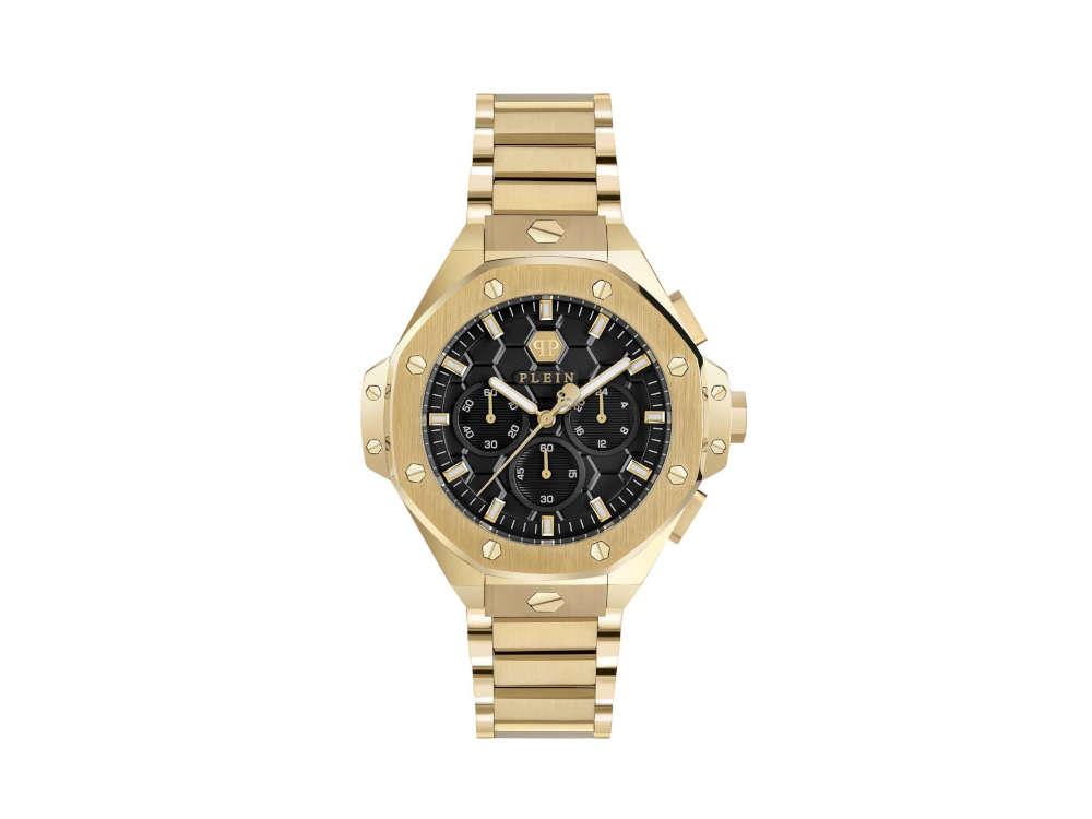Montre à Quartz Philipp Plein Plein Chrono Royal, PVD Or, Noir, 42 mm, PWPSA0424