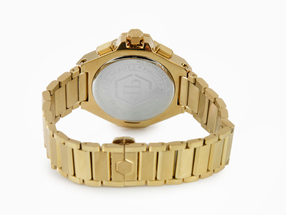 Montre à Quartz Philipp Plein Plein Chrono Royal, PVD Or, Noir, 42 mm, PWPSA0424