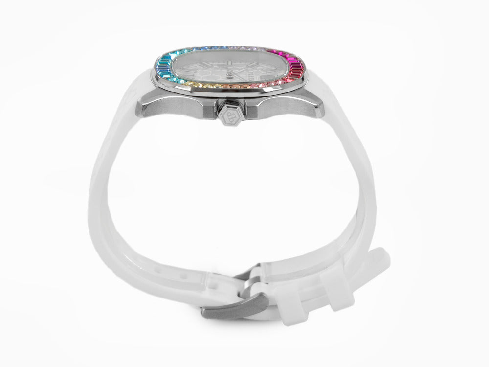Montre à Quartz Philipp Plein Lady, Blanc, 38 mm, Verre minéral, PWTAA0223