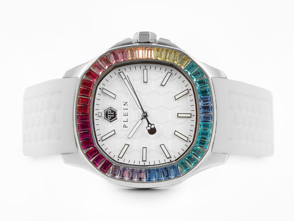 Montre à Quartz Philipp Plein Lady, Blanc, 38 mm, Verre minéral, PWTAA0223