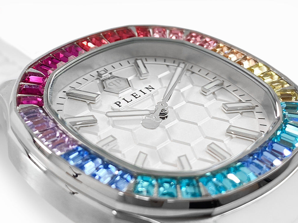 Montre à Quartz Philipp Plein Lady, Blanc, 38 mm, Verre minéral, PWTAA0223